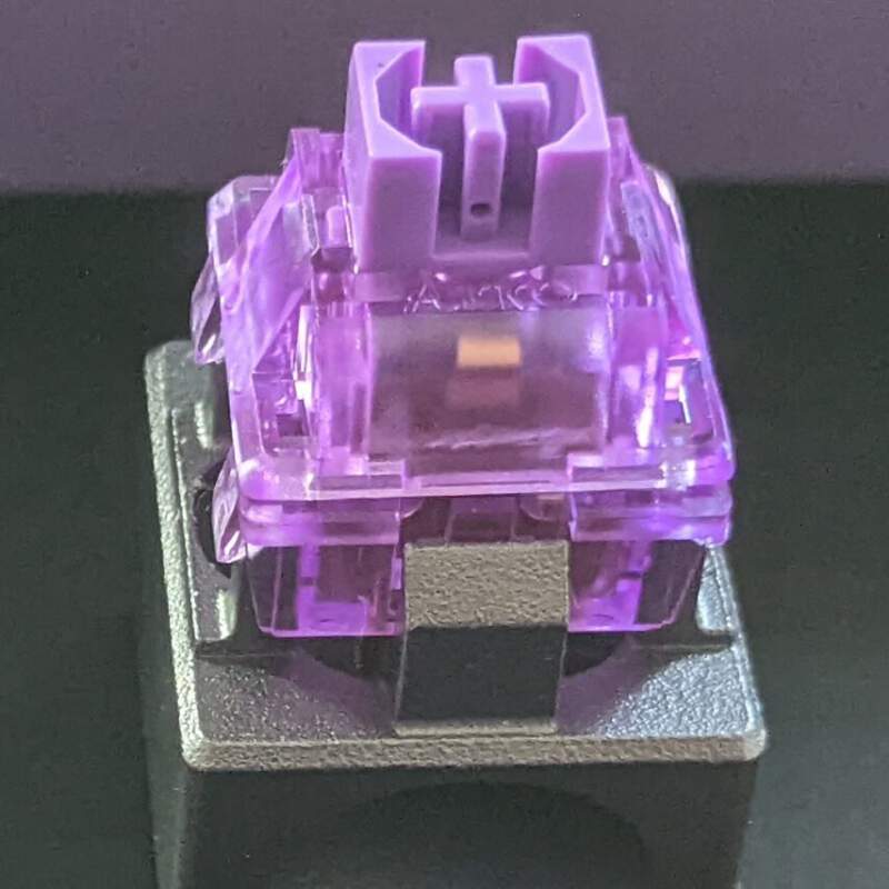 Akko CS jelly purple on a switch opener